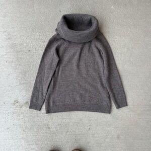 Smartwool Women's Merino Wool Cowl Neck Sweater Gray Pullover Size M